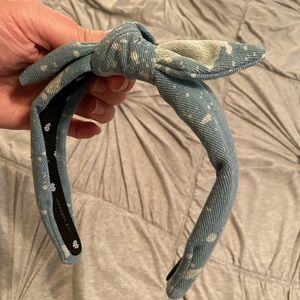NWT Lele Sadoughi Denim Bow Headband